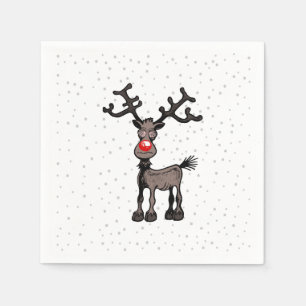 Guardanapo De Papel Feliz Stressmas com Rudolph