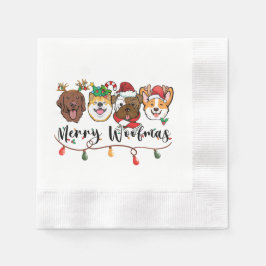 Guardanapo De Papel Feliz Woofmas Typografia Papel Napkin