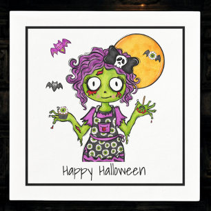 Guardanapo De Papel Feliz Zombie Zombie do Halloween