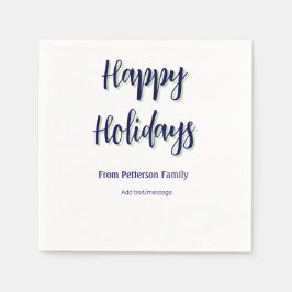 Guardanapo De Papel Felizes feriados azuis na moda