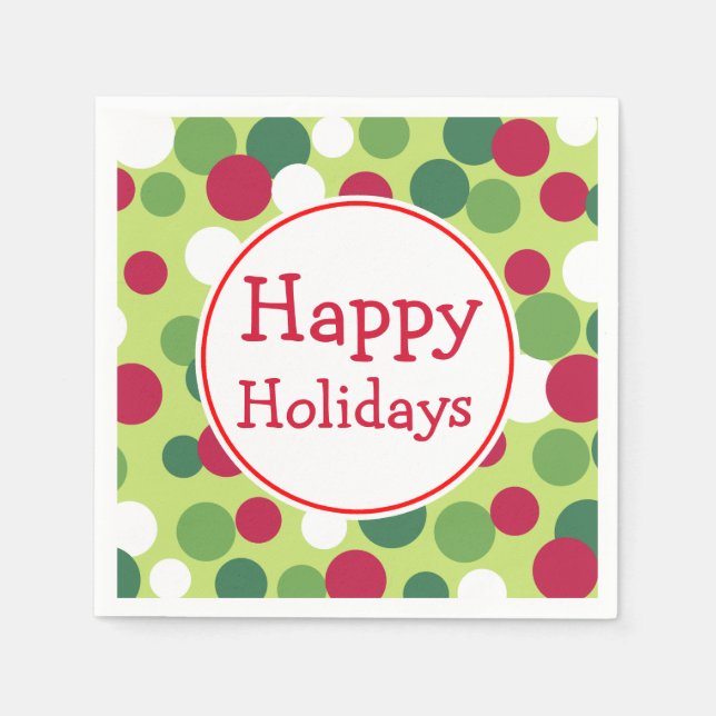 Guardanapo De Papel Felizes Feriados Napkins (Frente)