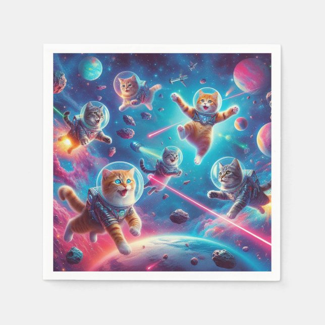 Guardanapo De Papel Felizes no espaço! (Frente)