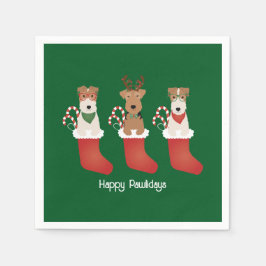 Guardanapo De Papel Felizes Pawlidays Welsh Wire Fox Terrier Dogs