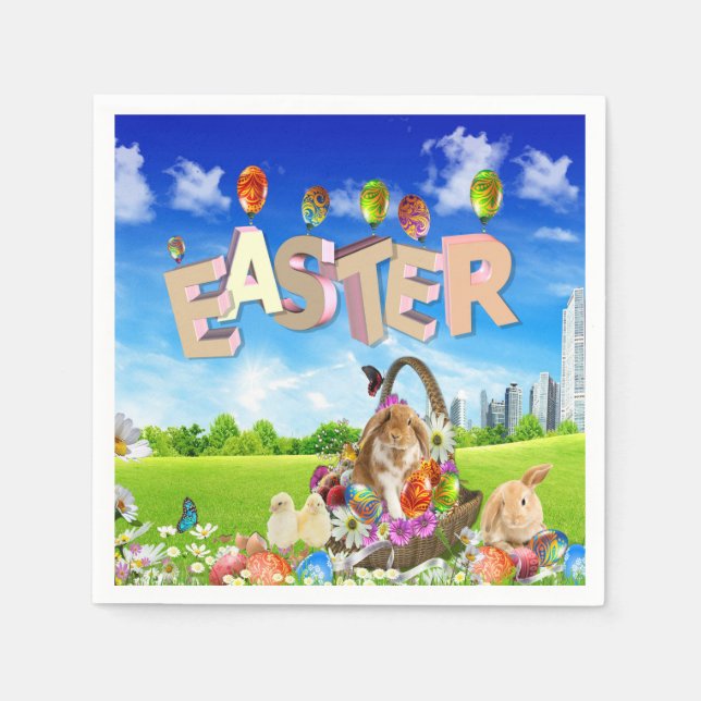 Guardanapo De Papel Felz pascoa (Frente)