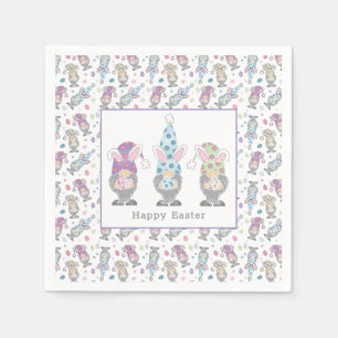 Guardanapo De Papel Felz pascoa Bunny Gnomos
