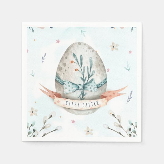 Guardanapo De Papel Felz pascoa de ovo (Frente)