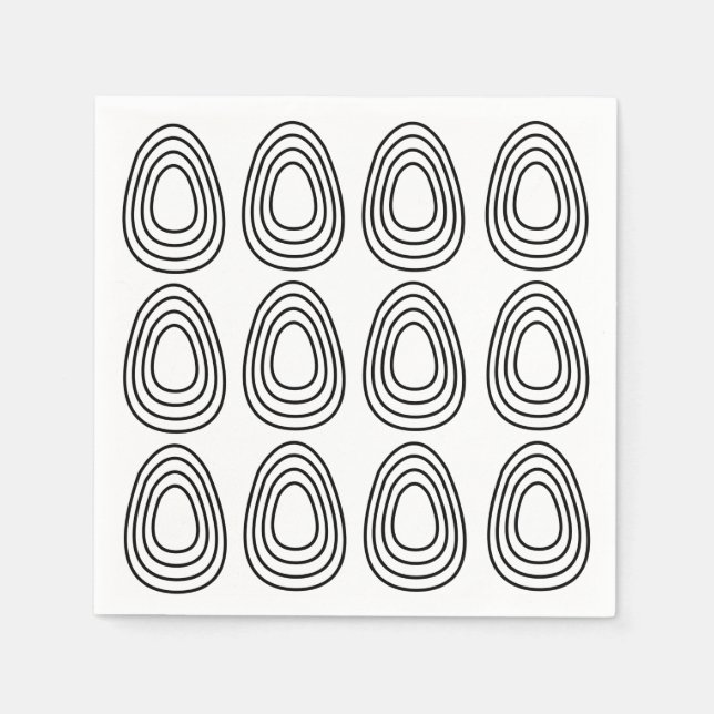 Guardanapo De Papel Felz pascoa Geométrico de Ovos de Páscoa (Frente)