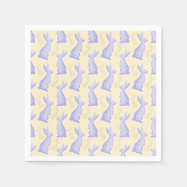 Guardanapo De Papel Felz pascoa - Padrão de Violet Bunny (Frente)