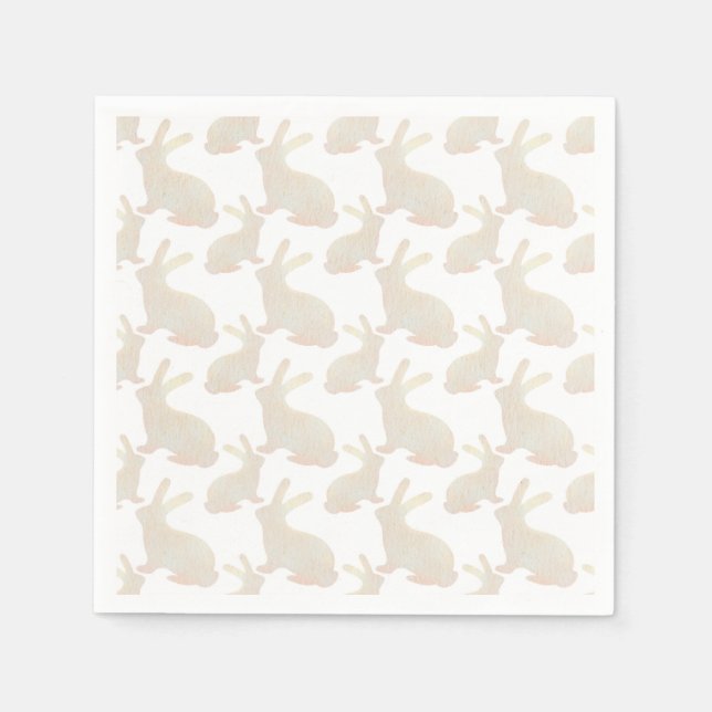 Guardanapo De Papel Felz pascoa - padrão do coelhinho Dourado (Frente)