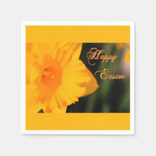 Guardanapo De Papel Felz pascoa Primavera Amarelo Flor