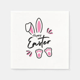 Guardanapo De Papel Felz pascoa (rosa)