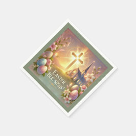 Guardanapo De Papel "Felz pascoa: Um dia de amor e riso"