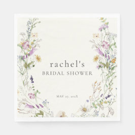 Guardanapo De Papel Feminine Wildflower Chá de panela Napkins