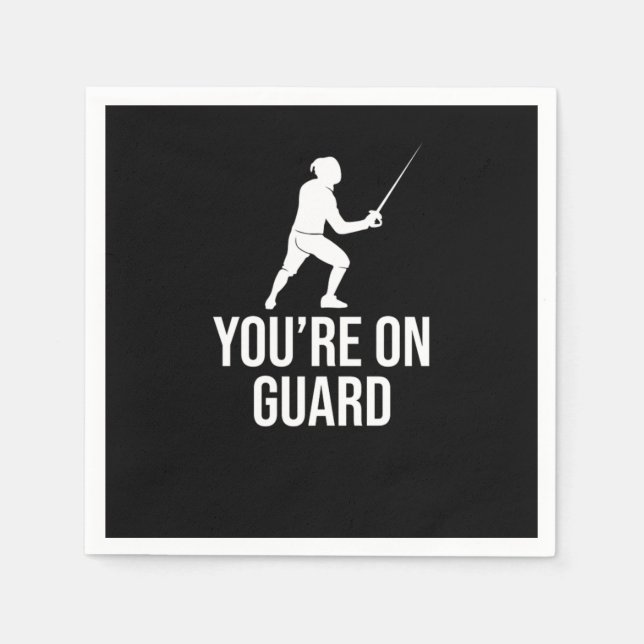 Guardanapo De Papel Fencing Sabre Foil Sword Fencer (Frente)