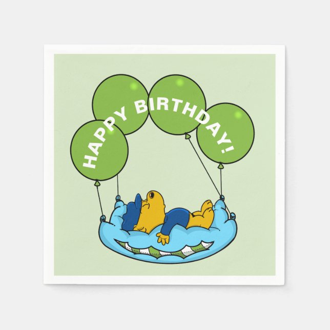 Guardanapo De Papel Ferald | Balão de Aniversário (Frente)