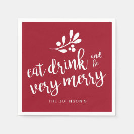 Guardanapo De Papel Feriado beba e seja muito Feliz personalizado