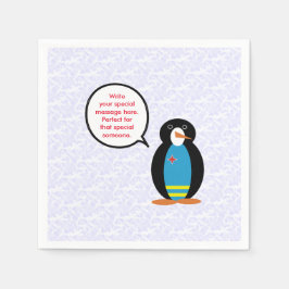 Guardanapo De Papel Feriado da Bandeira de Aruba Sra. Pinguim Falante