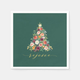 Guardanapo De Papel Feriado de Árvore Floral Elegante