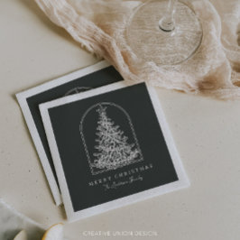 Guardanapo De Papel Feriado de Boho do Arco da Árvore de Natal Moderna