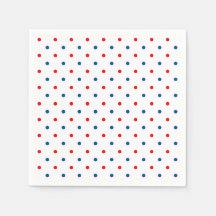 Feriado de bolinhas azul-branco patriótico