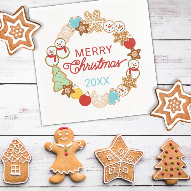 Guardanapo De Papel Feriado de Cookies de Natal (Christmas Cookie Napkin for Your Treat Gifts!)