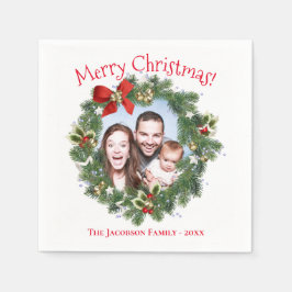 Guardanapo De Papel Feriado de Foto da Frota da Festa de Natal Bonita