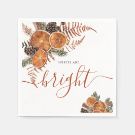 Guardanapo De Papel Feriado De Inverno Da Rústica Citrus E Pine