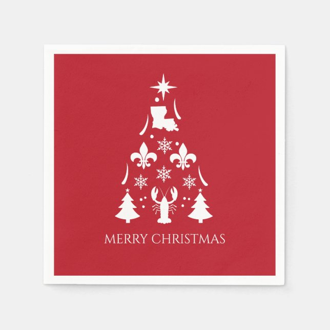 Guardanapo De Papel Feriado de Natal da Louisiana Cajun (Frente)