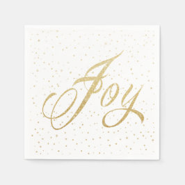 Guardanapo De Papel Feriado de Natal de Joy Dourado e White Sparkles