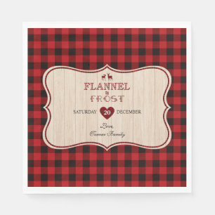Guardanapo De Papel Feriado de Natal Flannel e Frost Lumberjack