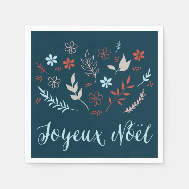 Guardanapo De Papel Feriado de Natal Natural de Noël (Frente)