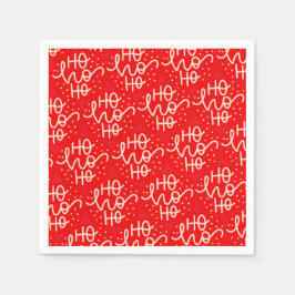 Guardanapo De Papel Feriado de Natal Red Feseso Ho Ho Ho