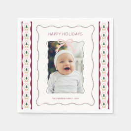 Guardanapo De Papel Feriado de Quadro Cinza de Fotografia do Arco Rosa