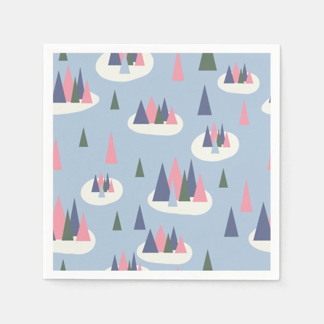 Guardanapo De Papel Feriado Moderno do Século Médio (Frente)