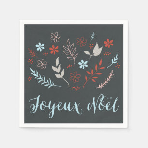 Guardanapo De Papel Feriado natural do Natal de Noël na ardósia