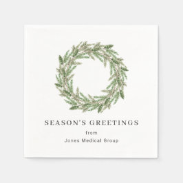 Guardanapo De Papel Feriado Rustic Greenery Pine Wreath Business