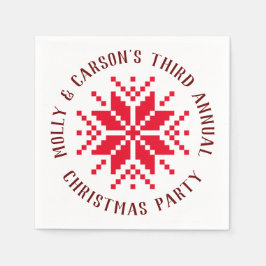 Guardanapo De Papel Feriado Vermelho Nórdico de Natal