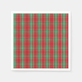 Guardanapo De Papel Feriado Vermelho Xadrez de Natal País Russo
