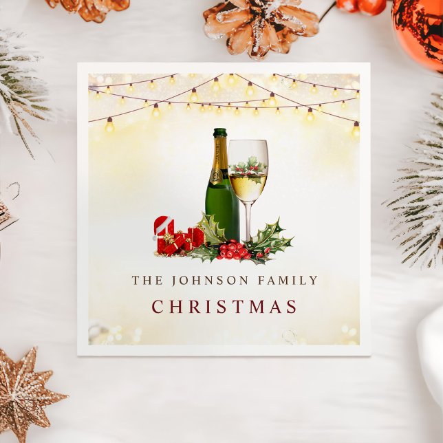 Guardanapo De Papel Feriados Cocktails Modernos Festa de Natal Festivo (Criador carregado)