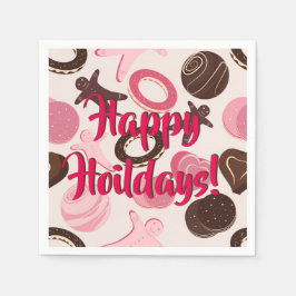 Guardanapo De Papel Feriados Felizes do Festa de Biscoito!