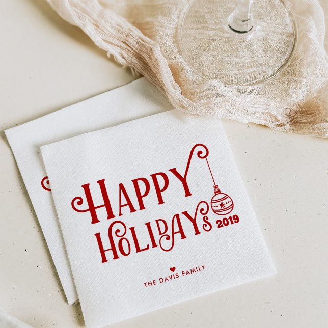 Guardanapo De Papel Feriados Felizes Mais Doces | Natal personalizado (Criador carregado)