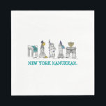 Guardanapo De Papel Feriados Judeus em Nova Iorque Hanukkah Chanukah N<br><div class="desc">Napkins apresenta uma ilustração original de prédios da NYC "vestidos" para Chanucá! Esta ilustração Chanukah também está disponível em outros produtos. Não vê o que está procurando? Precisa de ajuda para a personalização? Entre em contato com Rebecca para ter algo projetado só para você.</div>