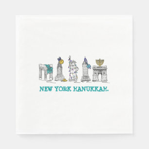 Guardanapo De Papel Feriados Judeus em Nova Iorque Hanukkah Chanukah N