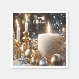 Guardanapo De Papel Feriados - Velas Feriadas - Napkin