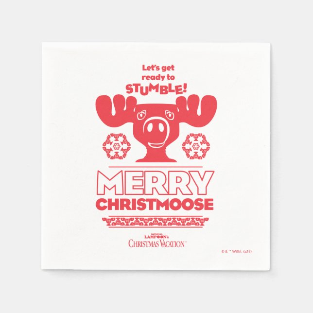Guardanapo De Papel Férias de Natal | Christmoose Feliz (Frente)