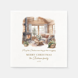 Guardanapo De Papel Férias de Natal Cozy Personalizadas