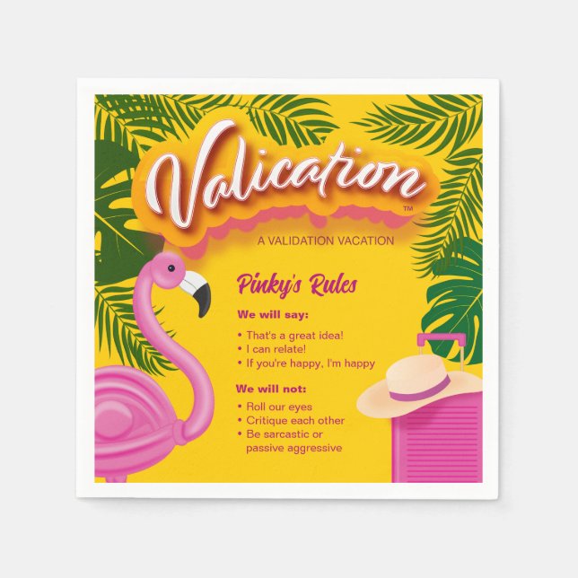 Guardanapo De Papel Férias de Validação de Pinky (Frente)