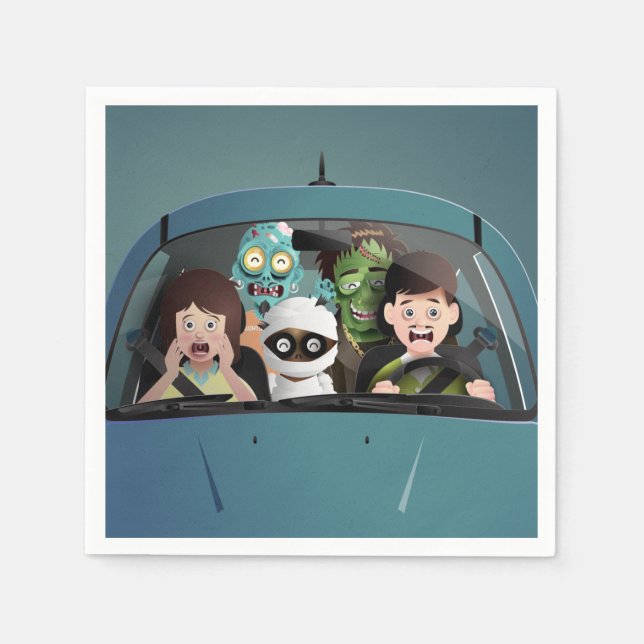 Guardanapo De Papel Férias Familiares Engraçadas Pesadelos (Frente)