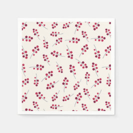 Guardanapo De Papel Férias Festivas Red Pip Berries