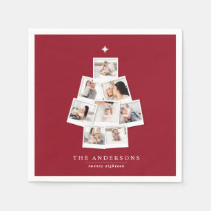 Guardanapo De Papel Férias multifotos da árvore de Natal